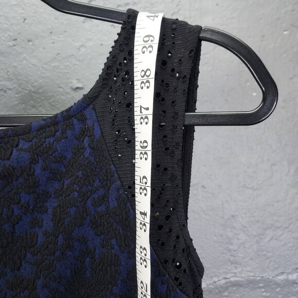 Moulinette Soeurs Larkin Dress 4 Sleeveless Black Lace Navy Sequin Anthropologie - Picture 15 of 15